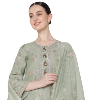 VRINDA GOTA JAAL KURTA SET