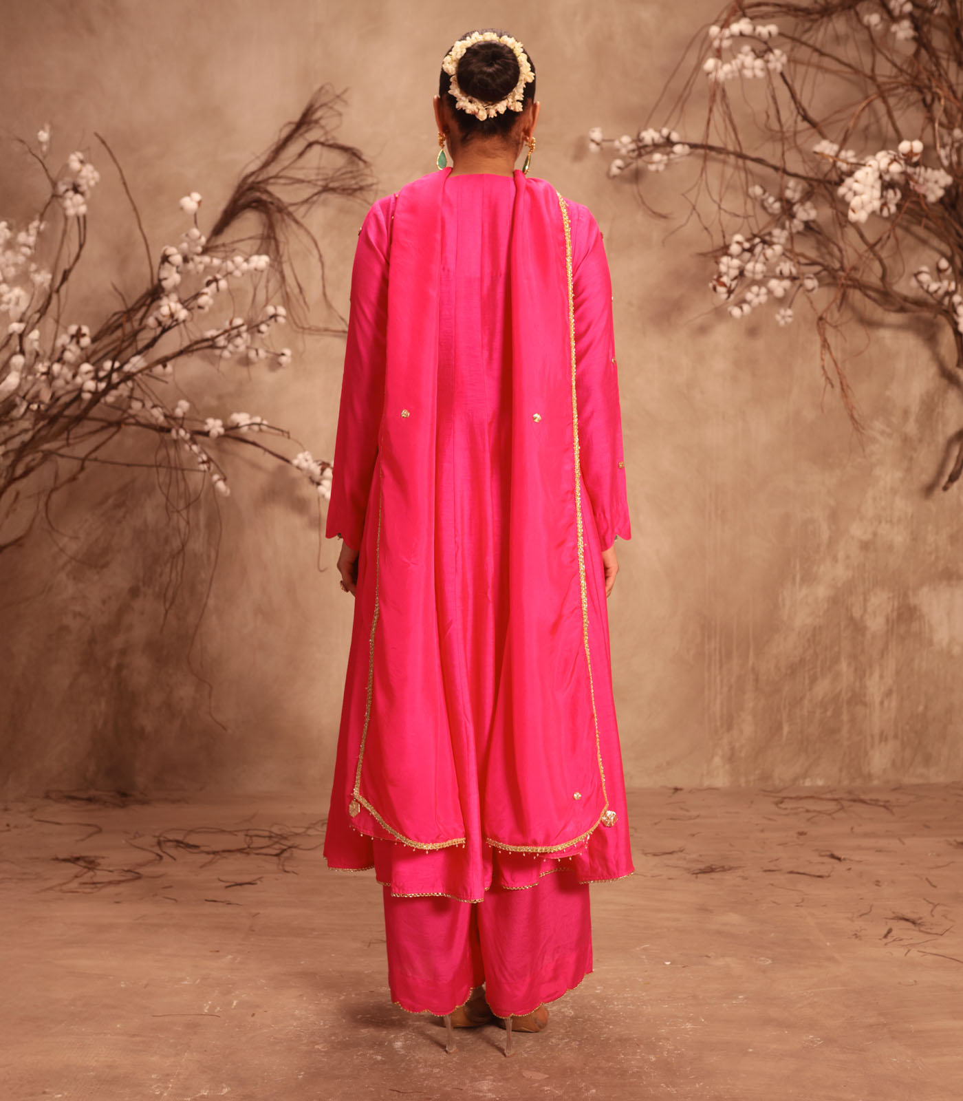 Nazakat Hot Pink Kalidaar Set - Image 2