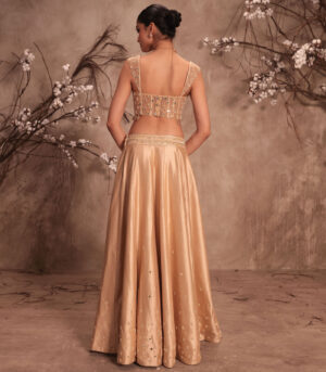 Nazakat Ivory Heavy Cape Style Lehenga Set