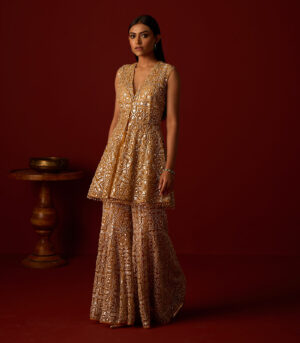 Peplum Top With Slit At Back