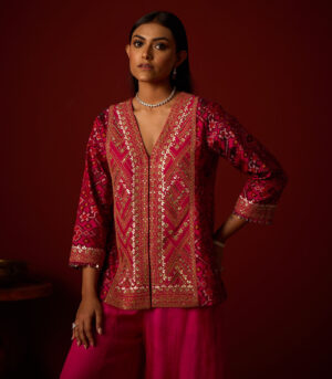 Patola Peplum Jacket With Marodiwork