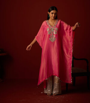 Tissue Mirror Work Kaftan