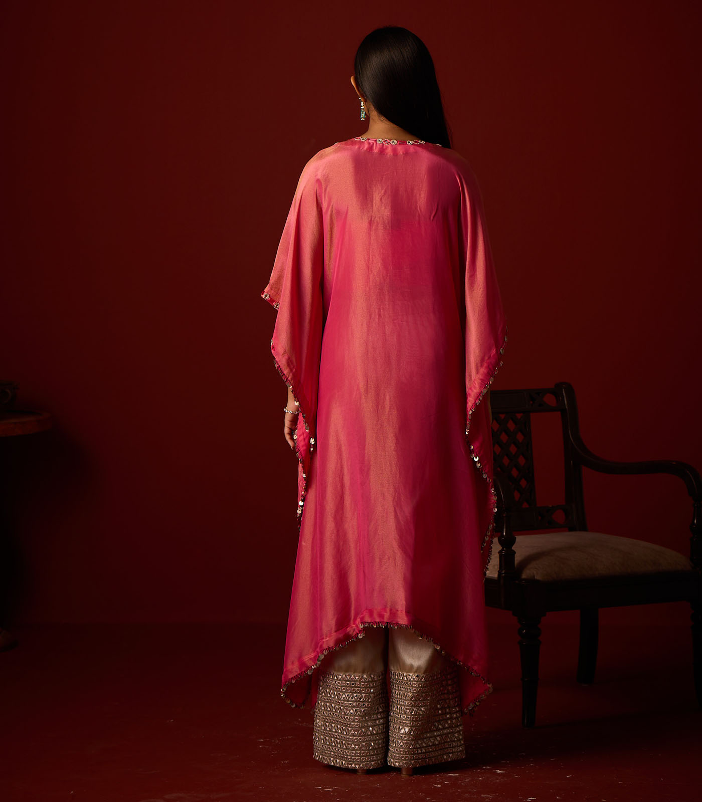 Tissue Mirror Work Kaftan - Image 2