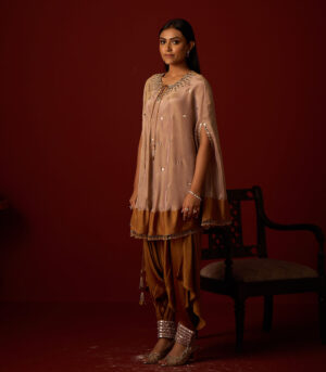 Tissue Mirror Work Round Cape