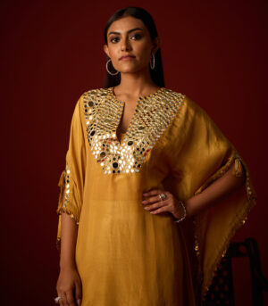 Tissue Mirror Work Kaftan