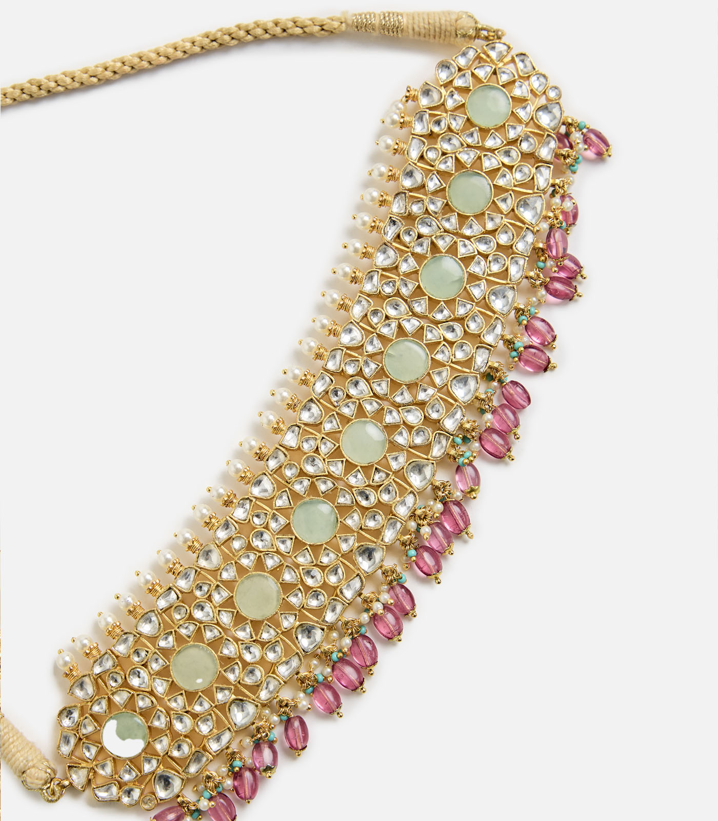 Kundan & Beaded Bridal Choker Set - Image 4