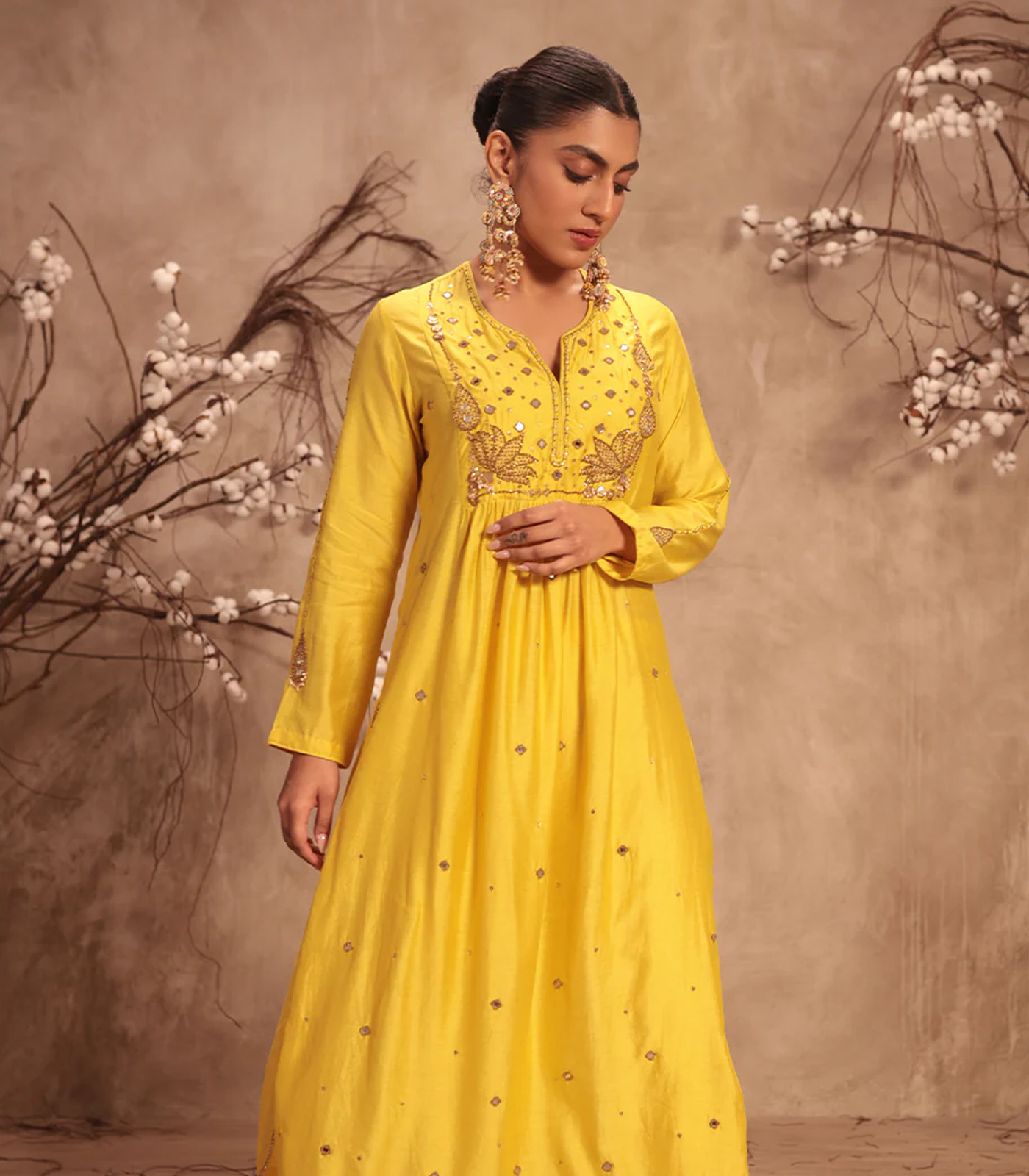 Nazakat Yellow Frockstyle Kurta Set - Image 2