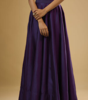 Nazakat Purple Mirror Butti Jacket Style Lehenga Set