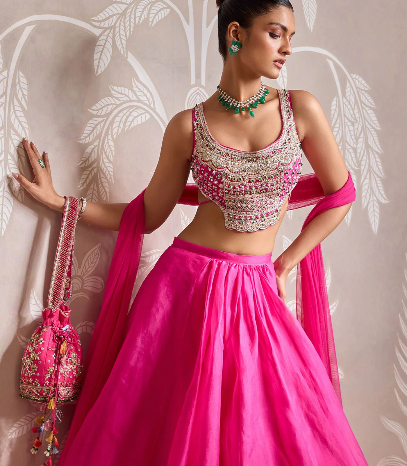 Floret lehenga set - Image 3