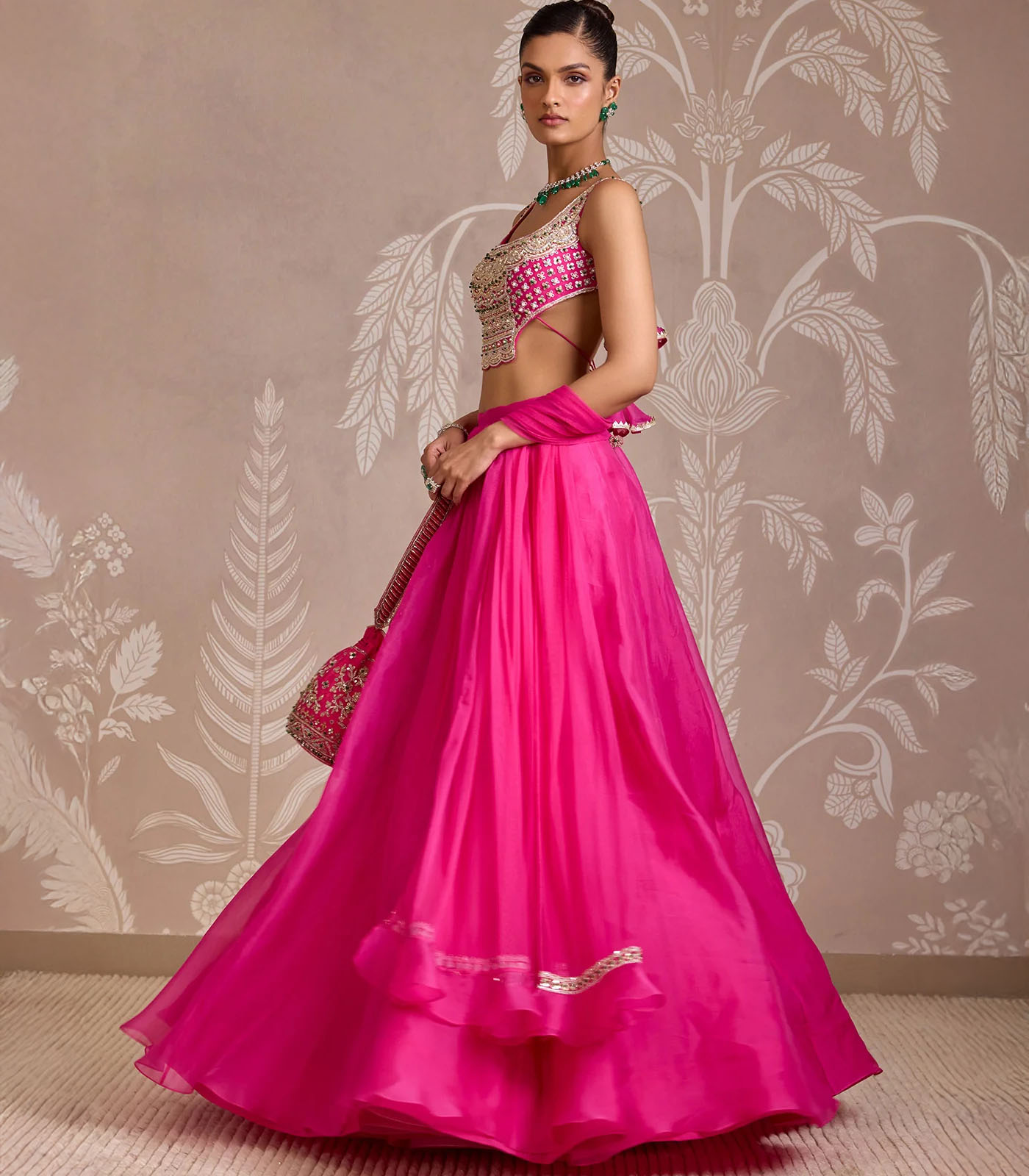 Floret lehenga set - Image 4