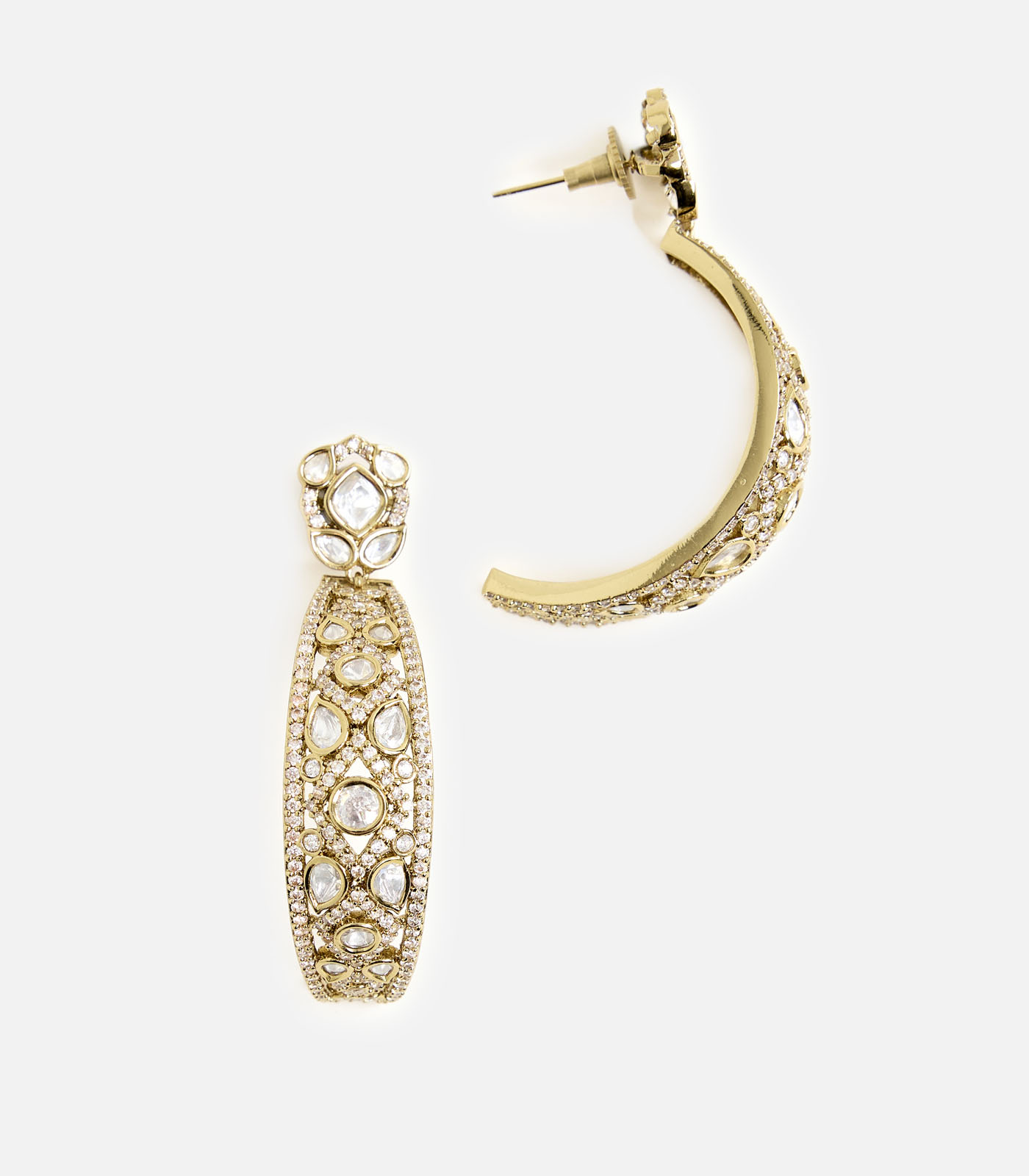 Elegant Gold Plated Hoop Earrings - Image 3