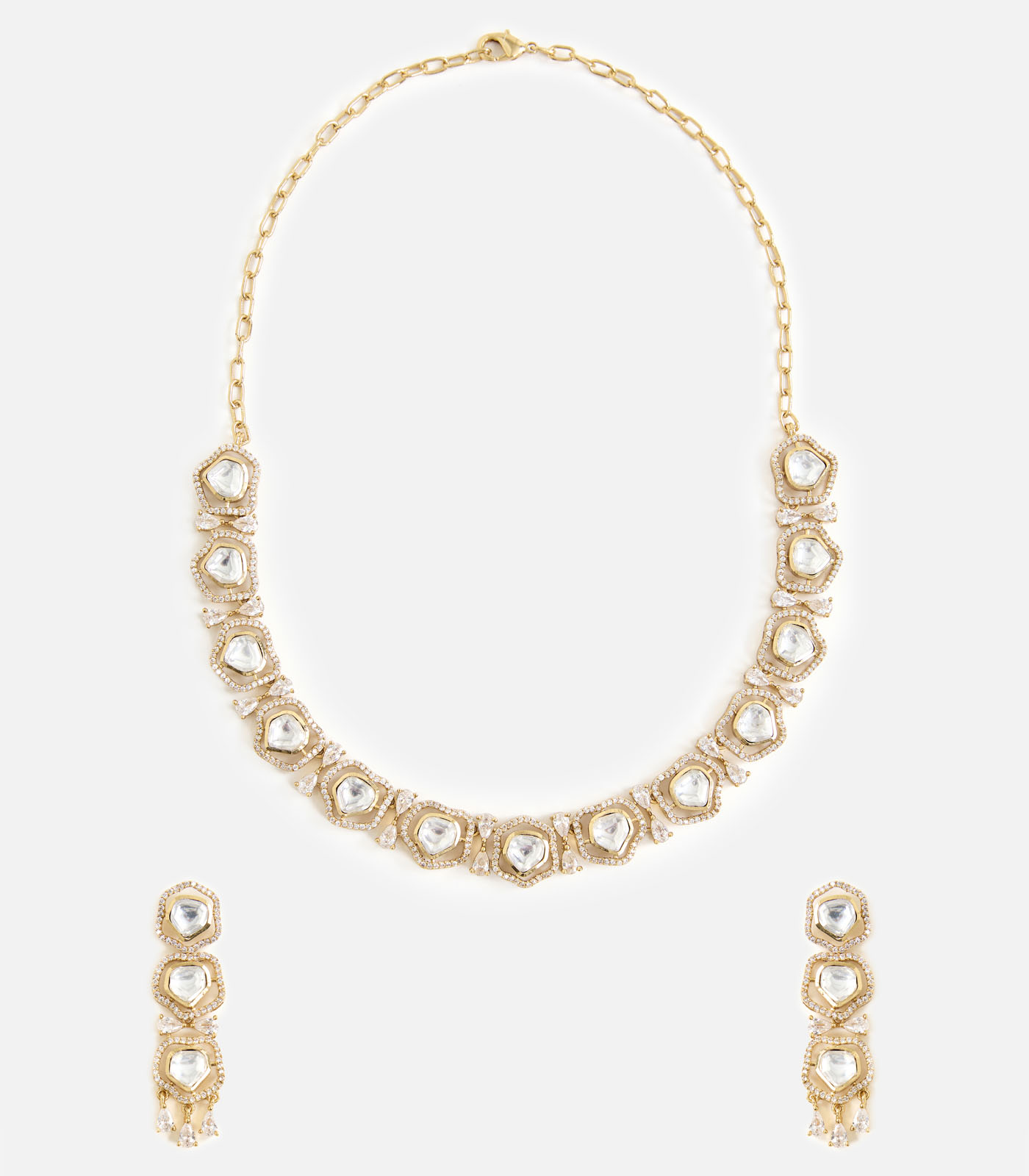 Gold-Plated Kundan Choker Set - Image 3