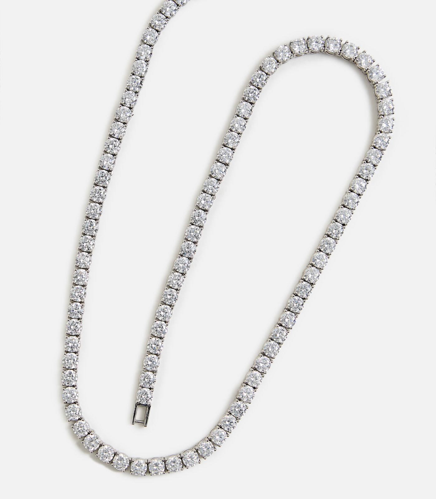 Elegant Silver plated Diamond lookalike Necklace Set - Image 5