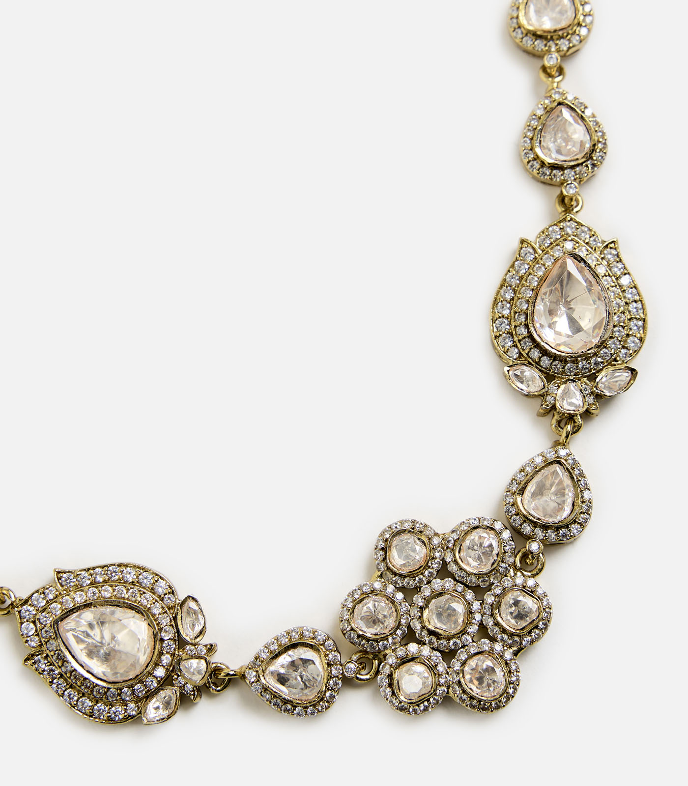 Floral Kundan Choker Necklace Set - Image 4