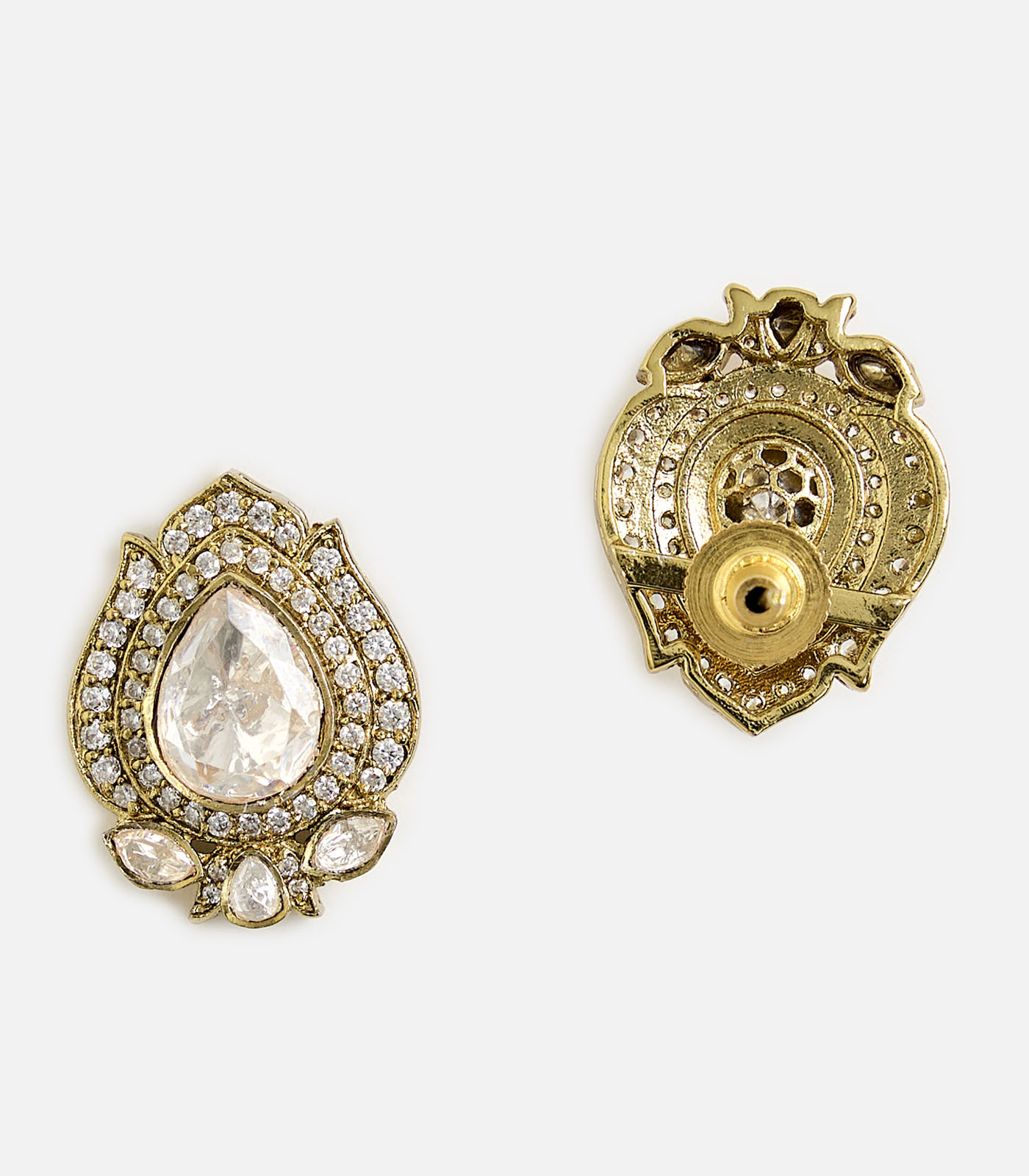 Floral Kundan Choker Necklace Set - Image 5