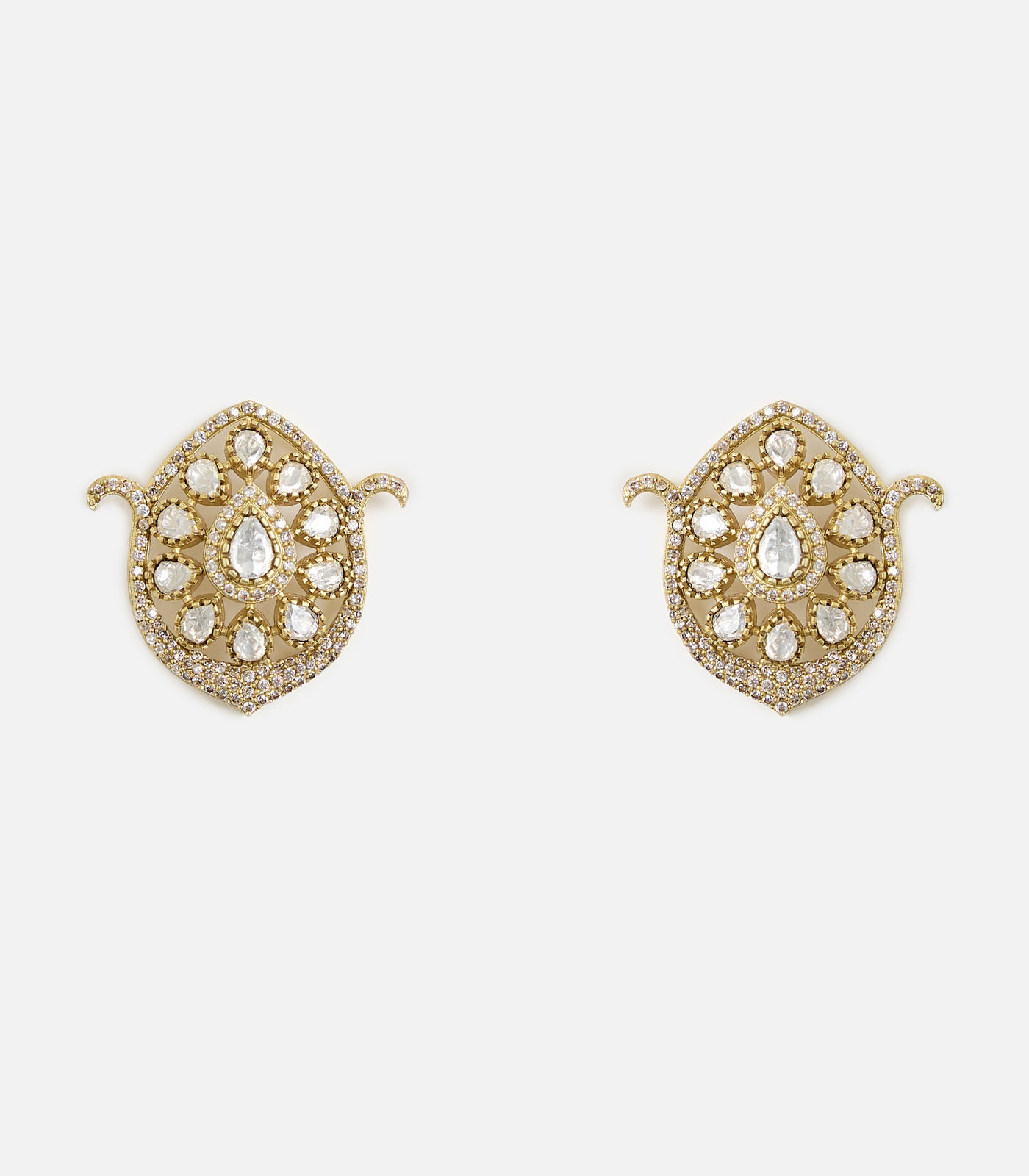 Pastel Mint stones Kundan Choker Necklace Set - Image 5