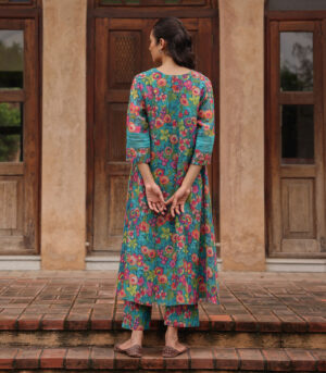 Teal Bloom Co-ord Set