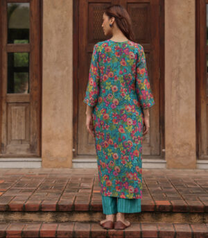 Teal Bloom Kurta Set