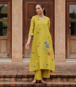 Citrine Applique Bloom Co-ord set