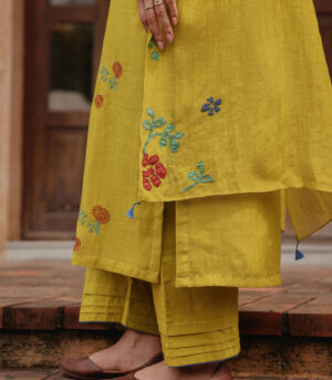 Citrine Bloom Embroidered Kurta Set