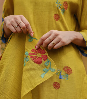 Citrine Bloom Embroidered Kurta Set