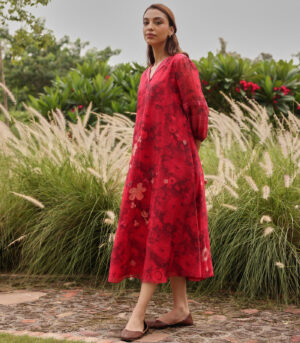 Rosewood Bloom Embroidered Dress