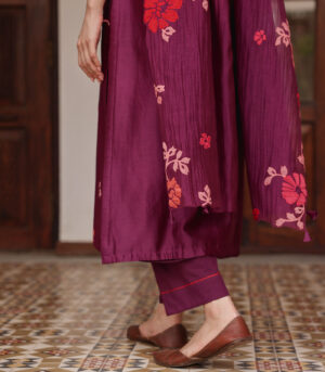 Amethyst Applique Floral Kurta Set