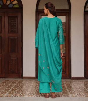Teal Bloom Kurta Set