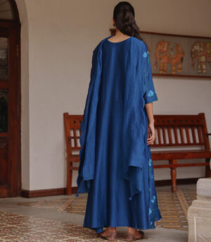 Indigo Bloom Anarkali Set