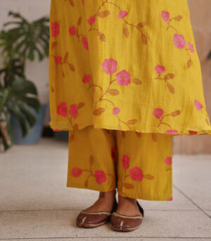 Canary Bloom Embroidered Co-ord set