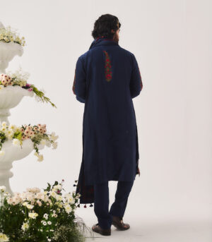 Chanderi Handloom Kurta paired with Pyjama Pants and Dupatta