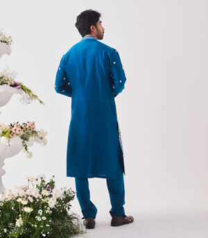 Chanderi Handloom Kurta paired with Pyjama Pants