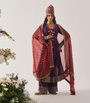 Anarkali with Flare Pants and Dupatta
