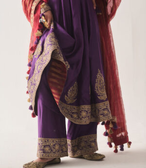 Anarkali with Flare Pants and Dupatta