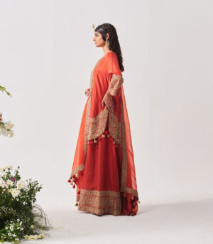 Short Kurta with Sharara and Dupatta