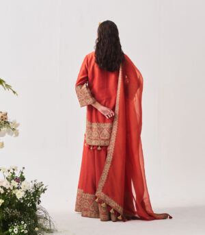 Short Kurta with Sharara and Dupatta