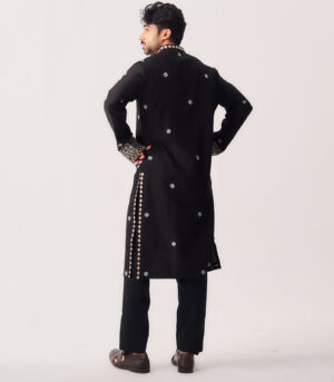 Chanderi Handloom Kurta paired with Pyjama Pants