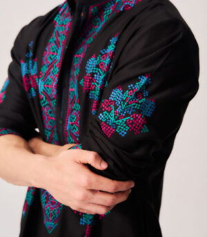 Chanderi Handloom Kurta paired with Pyjama Pants