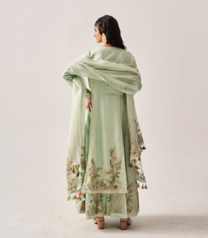 Side Panel Kurta with Flare Pants and Dupatta