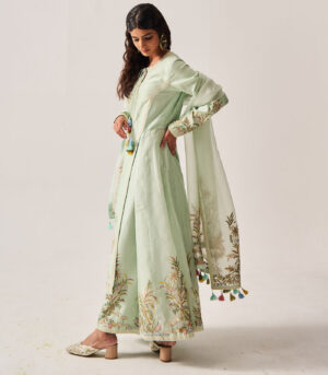 Side Panel Kurta with Flare Pants and Dupatta