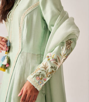 Side Panel Kurta with Flare Pants and Dupatta