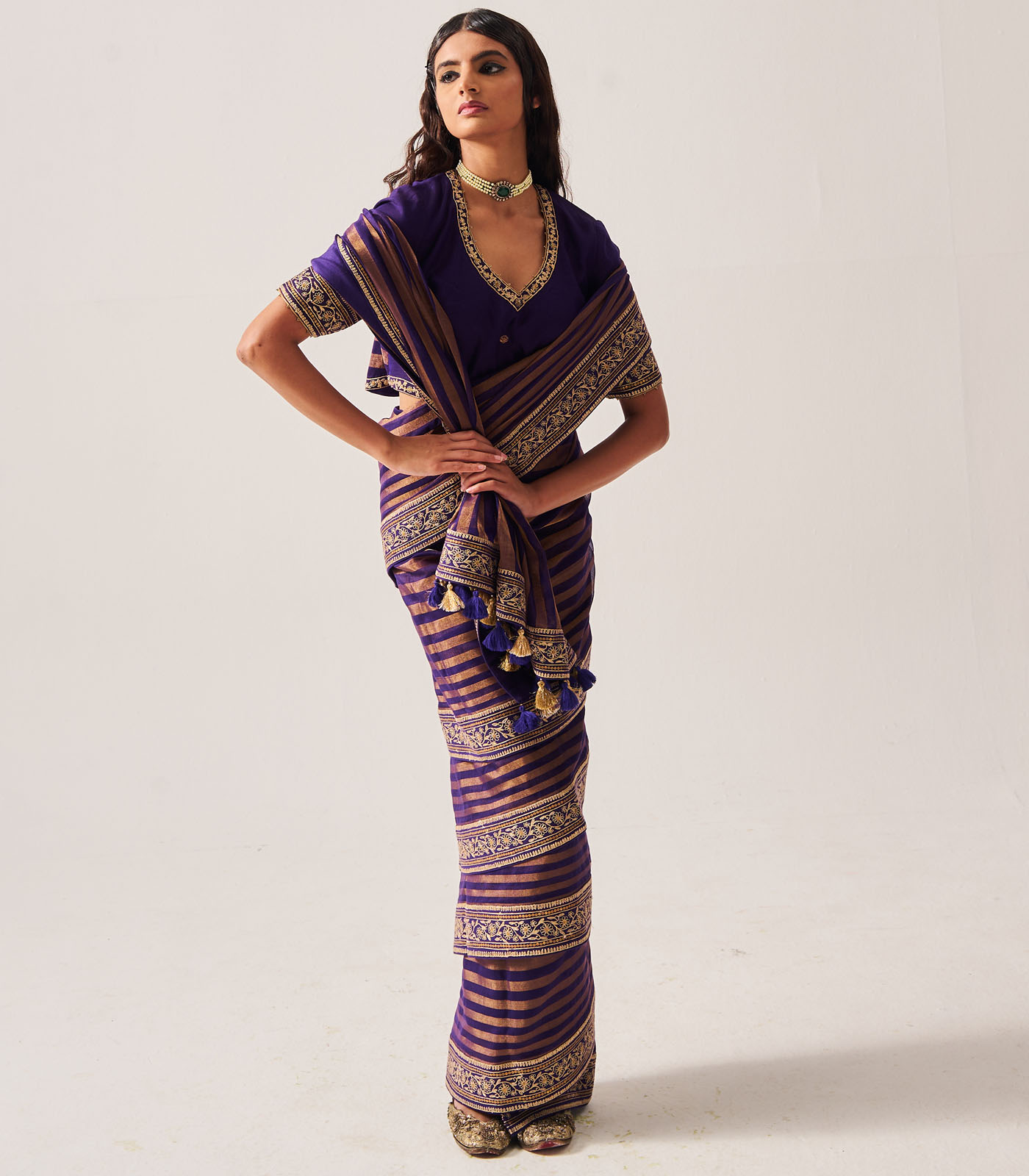 Saree with Stitched Blouse