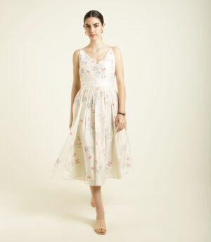 IVORY SCALLOPED ORGANZA JACKET SET