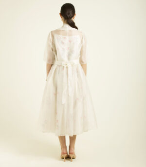 IVORY SCALLOPED ORGANZA JACKET SET