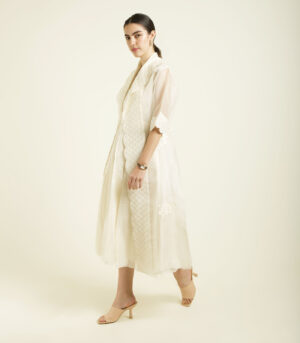 IVORY ORGANZA JACKET SET
