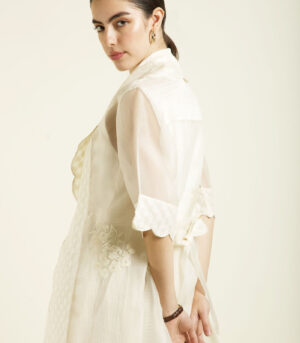 IVORY ORGANZA JACKET SET