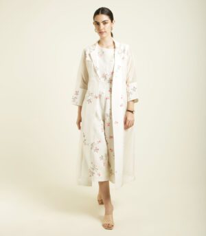 IVORY STRIPE ORGANZA JACKET