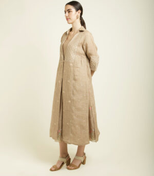 BEIGE GAUZE LINEN JACKET
