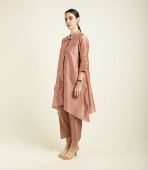 ALMOND SILK CHANDERI SHIRT