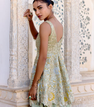 Sage Peplum Garara Set